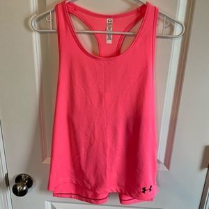 𝅺Like 🆕 Under Armour Hot Pink Racerback Tank, Size YLG